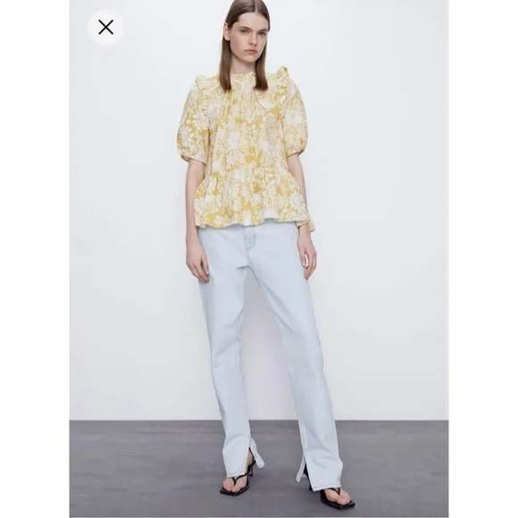 Zara ruffle woman's shirt - Picture 3 of 14
